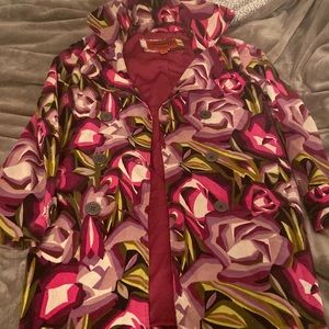 Missoni floral pea coat